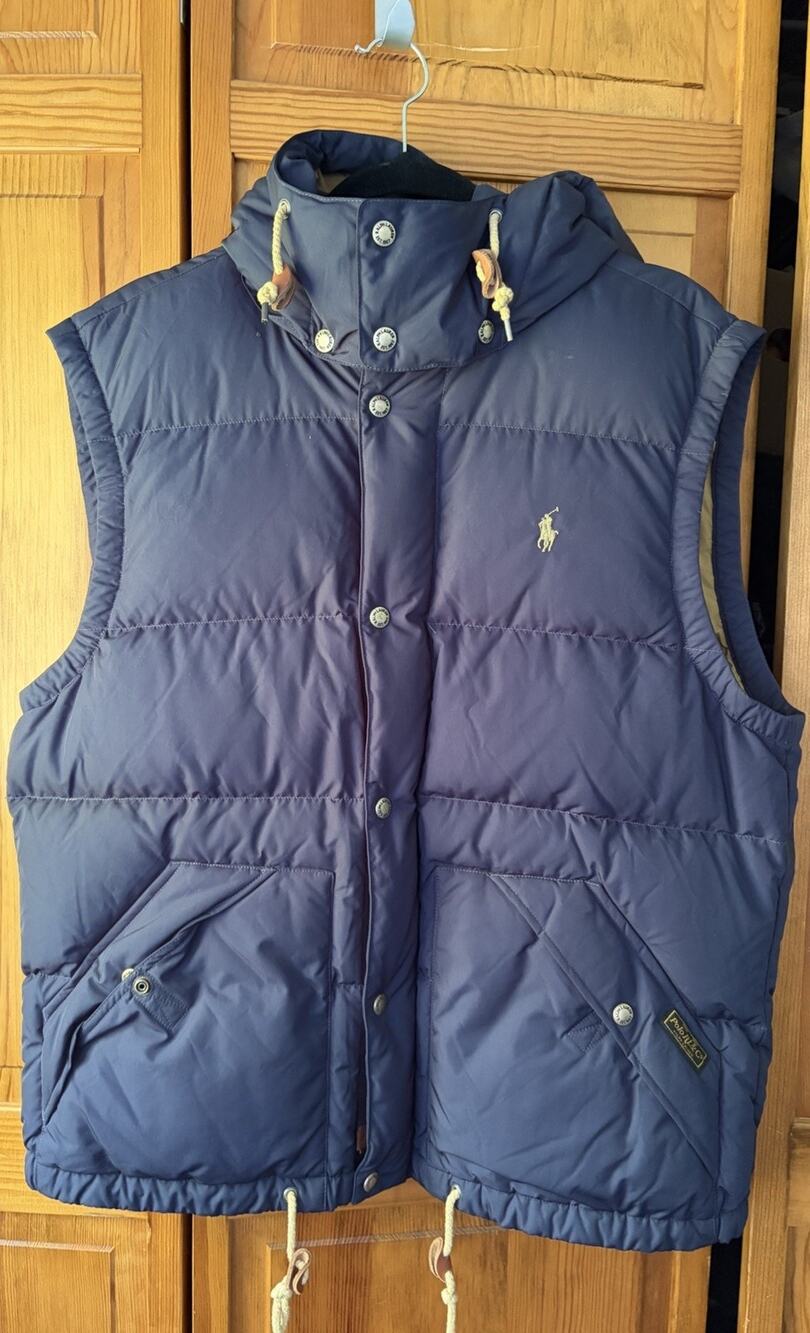 Polo Ralph Lauren Men’s Navy Down Puffer Vest Size L Navy